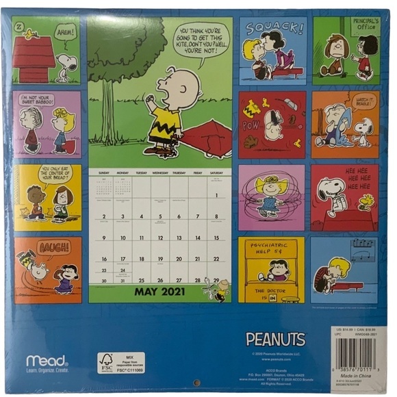 Peanuts Charlie Brown 5 Wall Calendars 65 Usable Pictures Scrapbooking Crafting - Picture 10 of 14